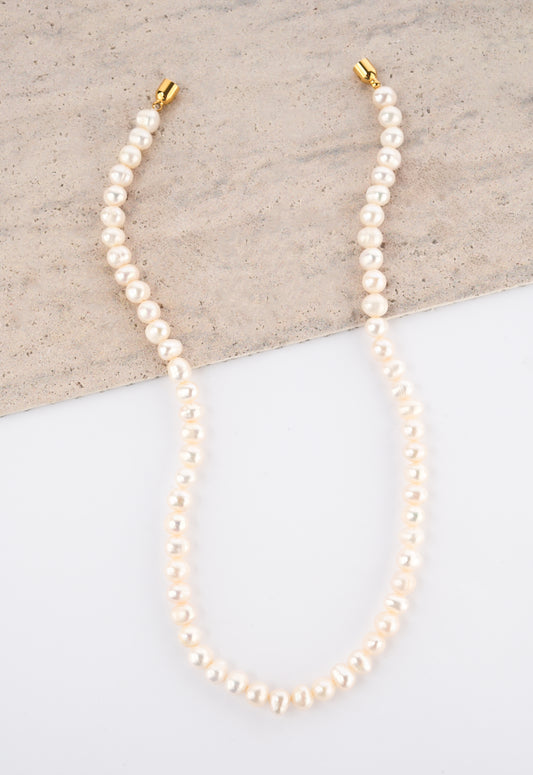 Magnetic Link Mother of Pearl Necklace & Bracelet set