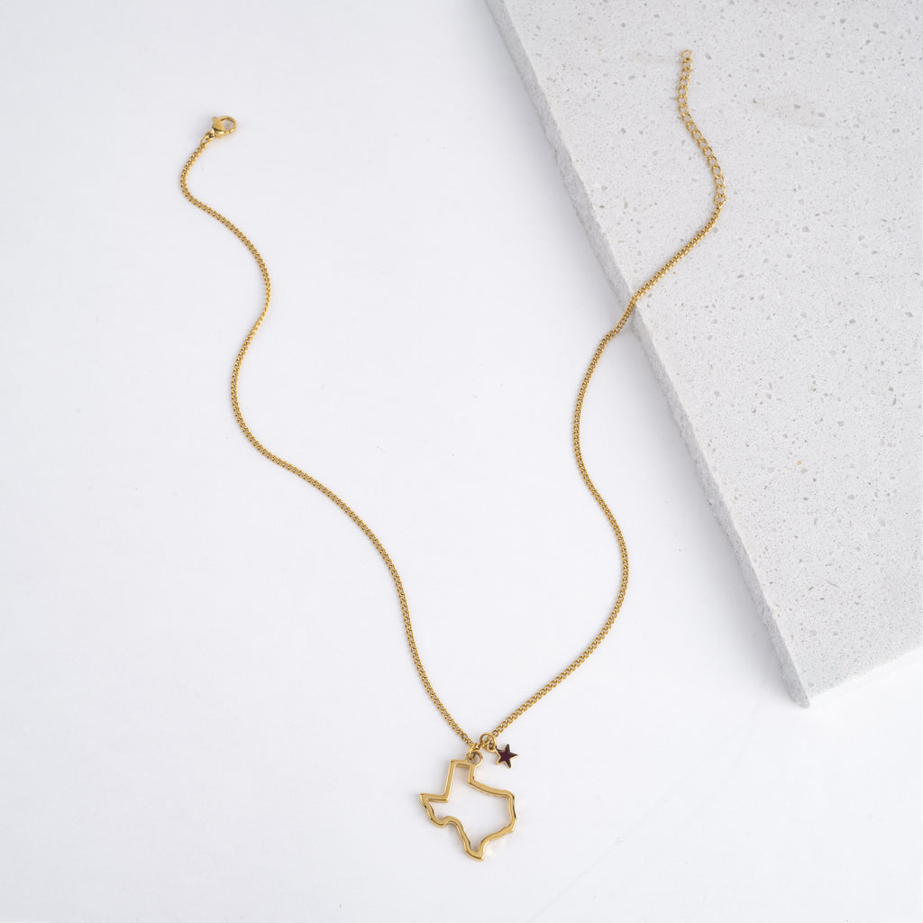The Maroon Lone Star Necklace