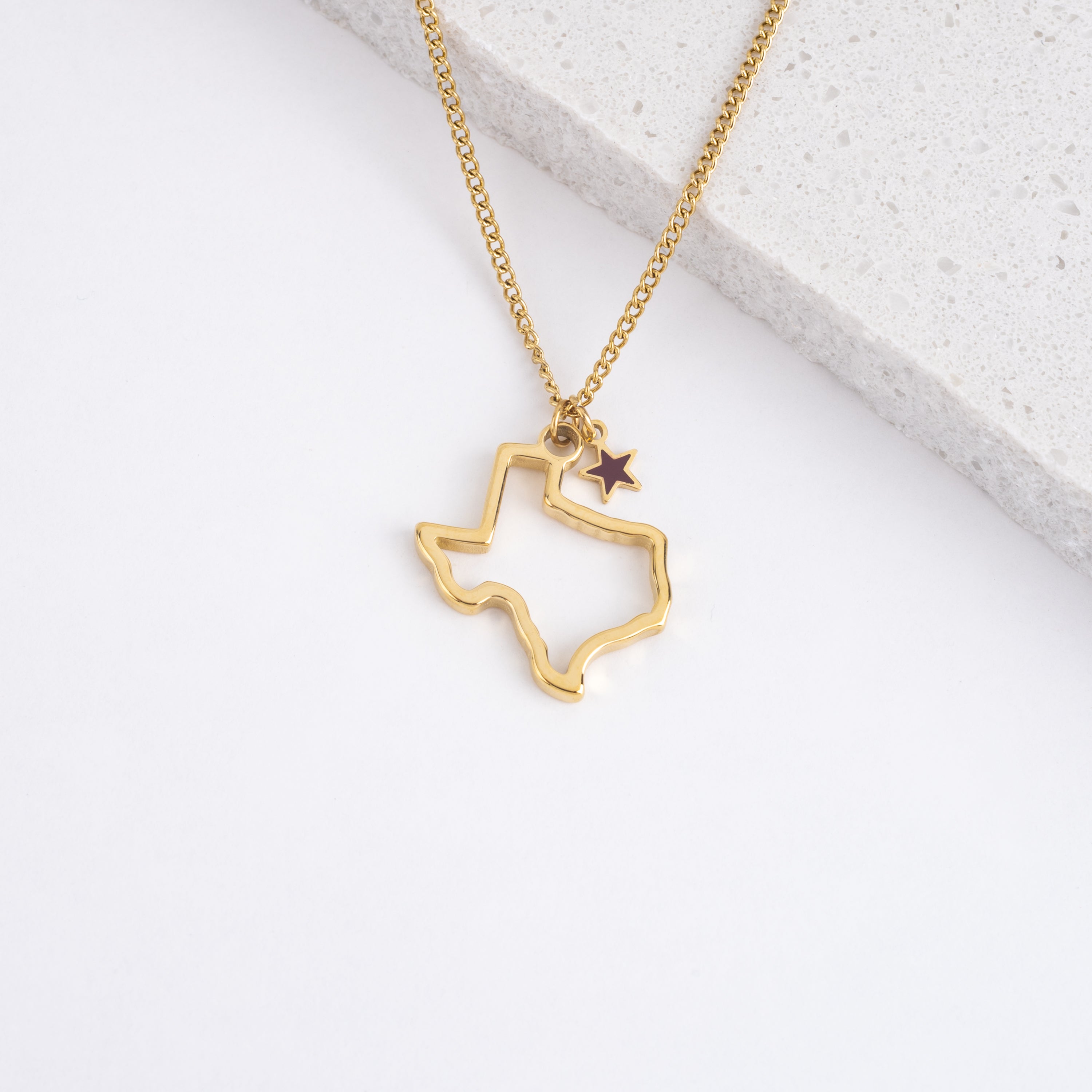 The Maroon Lone Star Necklace