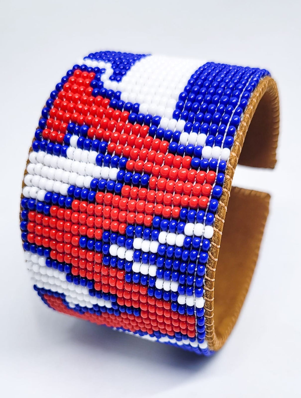 Bead Cuff Westlake - Blue/White Stripe