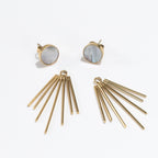 Stud & Fringe Earring - Mother of Peal