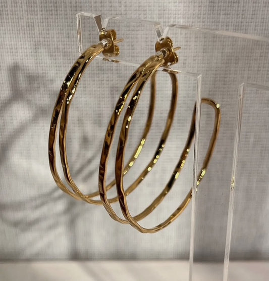 Double-link Hoop Earrings