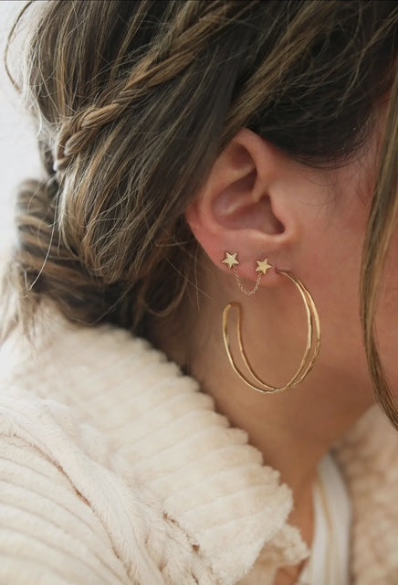 Double-link Hoop Earrings