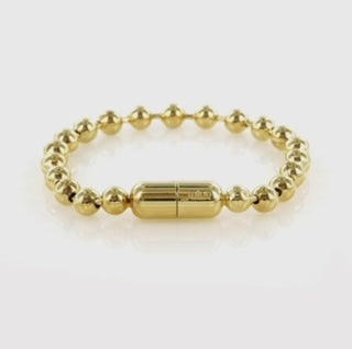 Frenchie Ball Gold Bracelet