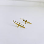 Gold Cross Earring