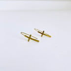 Gold Cross Earring