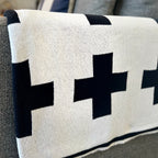 Swiss Cross Throw - Black