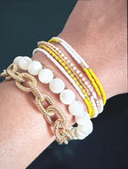 Bracelet set - Yellow/White/Gold