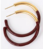 Wholesale: Maroon Midi Hoops