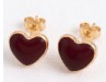 Wholesale: Maroon Mini Heart Studs