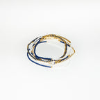 Bracelet set - Navy/White/Gold